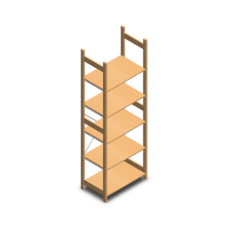 Houten legbordstelling bt euro 2400x770x500 beginsectie