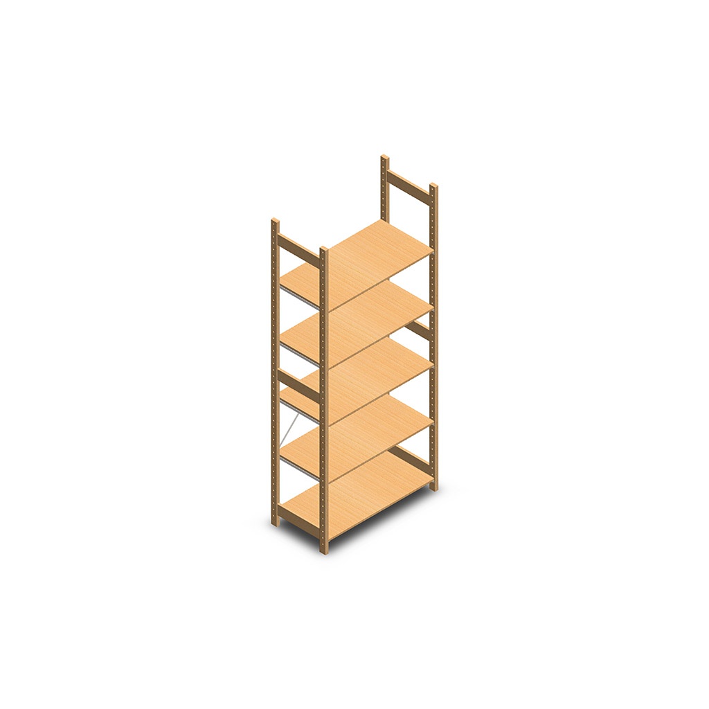 Houten legbordstelling bt euro 2400x970x500 beginsectie