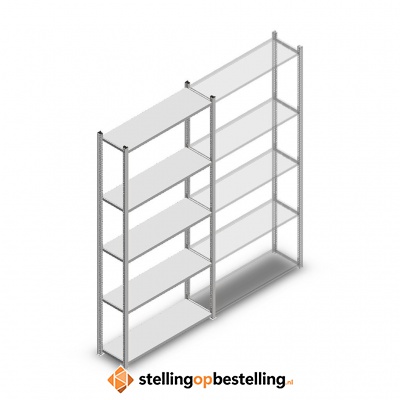 Legbordstelling Medium Duty 2200x1000x300 5 niveaus beginsectie