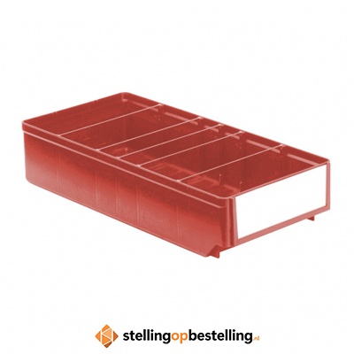 Magazijnbak, Magazijnstellingbak, Kunststof bak RK 400x186x83 rood