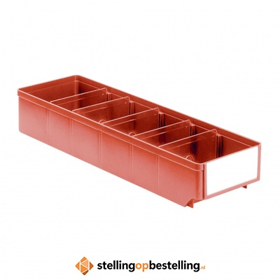 Magazijnbak, Magazijnstellingbak, Kunststof bak RK 500x152x83 rood