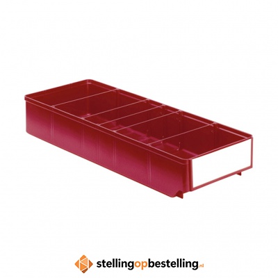 Magazijnbak, Magazijnstellingbak, Kunststof bak RK 500x186x83 rood