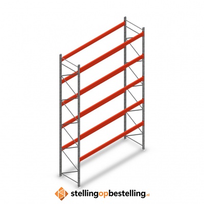 Palletstelling AR T2 L2 6000x3600x1100 5 niveaus beginsectie
