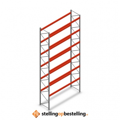 Palletstelling AR T2 L2 8000x3600x1100 6 niveaus beginsectie