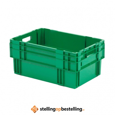 Stapelbare, nestbare transportkrat DTK0 600x400x270 groen