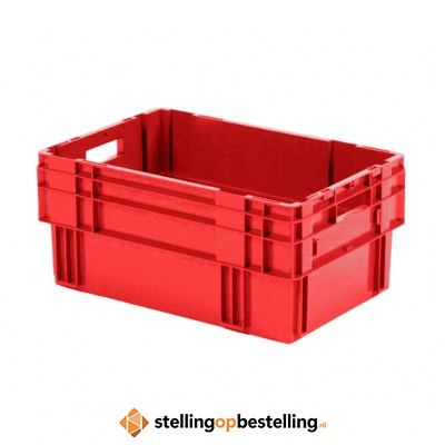 Stapelbare, nestbare transportkrat DTK0 600x400x270 rood