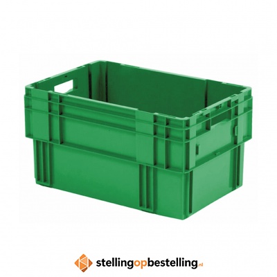 Stapelbare, nestbare transportkrat DTK0 600x400x320 groen