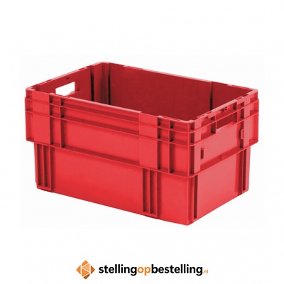 Stapelbare, nestbare transportkrat DTK0 600x400x320 rood