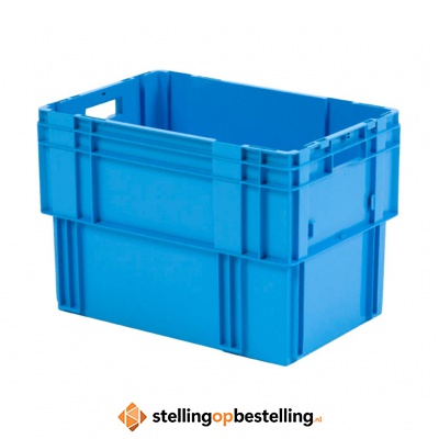 Stapelbare, nestbare transportkrat DTK0 600x400x420 blauw