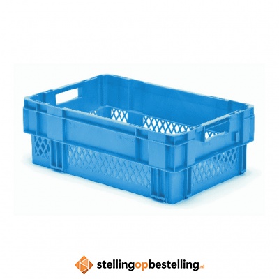 Stapelbare, nestbare transportkrat DTK1 600x400x210 blauw