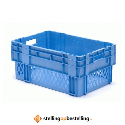 Stapelbare, nestbare transportkrat DTK1 600x400x270 blauw