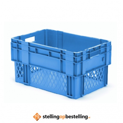 Stapelbare, nestbare transportkrat DTK1 600x400x320 blauw