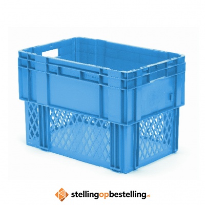 Stapelbare, nestbare transportkrat DTK1 600x400x420 blauw