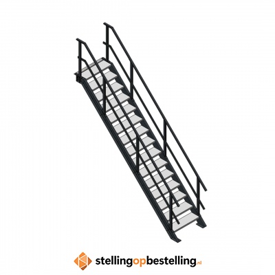 Steektrap, Industriële Trap 3000x800 mm (hxb)