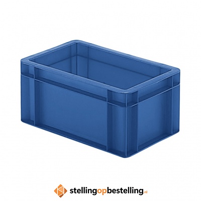 Transportkrat Euronorm plastic bak, krat TK0 300x200x145 blauw