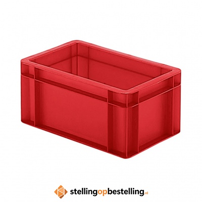 Transportkrat Euronorm plastic bak, krat TK0 300x200x145 rood