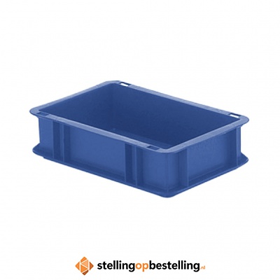 Transportkrat Euronorm plastic bak, krat TK0 300x200x75 blauw