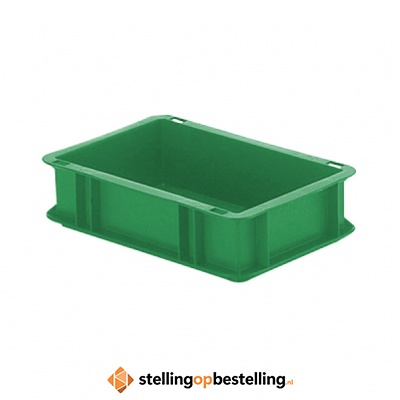 Transportkrat Euronorm plastic bak, krat TK0 300x200x75 groen