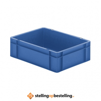 Transportkrat Euronorm plastic bak, krat TK0 400x300x120 blauw