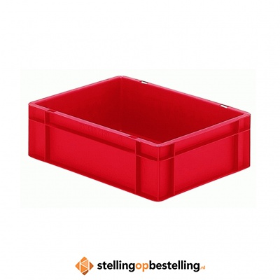 Transportkrat Euronorm plastic bak, krat TK0 400x300x120 rood