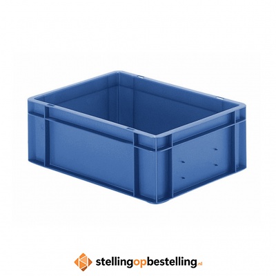 Transportkrat Euronorm plastic bak, krat TK0 400x300x145 blauw