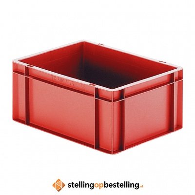 Transportkrat Euronorm plastic bak, krat TK0 400x300x175 rood