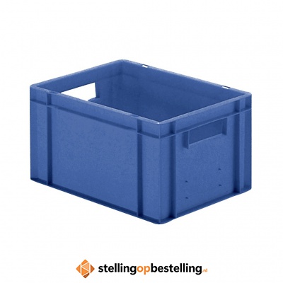 Transportkrat Euronorm plastic bak, krat TK0 400x300x210 blauw