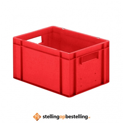 Transportkrat Euronorm plastic bak, krat TK0 400x300x210 rood