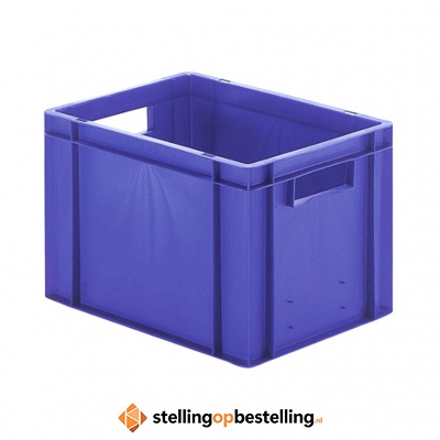 Transportkrat Euronorm plastic bak, krat TK0 400x300x270 blauw