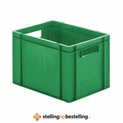 Transportkrat Euronorm plastic bak, krat TK0 400x300x270 groen