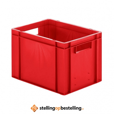 Transportkrat Euronorm plastic bak, krat TK0 400x300x270 rood