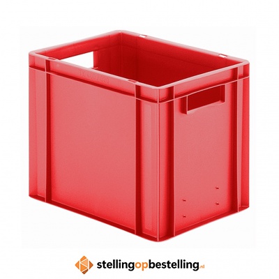 Transportkrat Euronorm plastic bak, krat TK0 400x300x320 rood