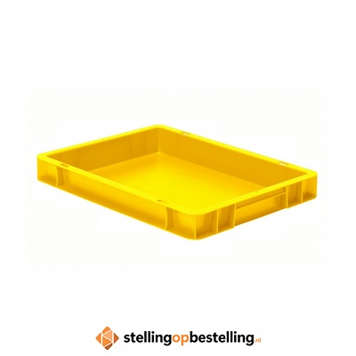 Transportkrat Euronorm plastic bak, krat TK0 400x300x50 geel