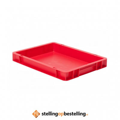 Transportkrat Euronorm plastic bak, krat TK0 400x300x50 rood