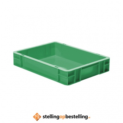 Transportkrat Euronorm plastic bak, krat TK0 400x300x75 groen