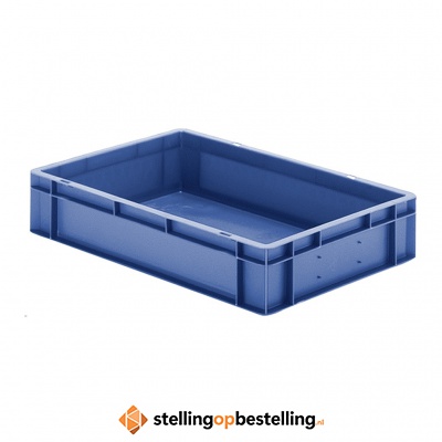 Transportkrat Euronorm plastic bak, krat TK0 600x400x120 blauw