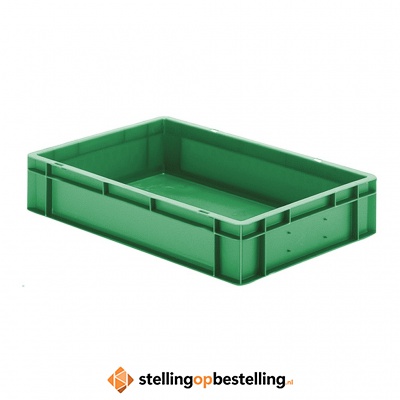 Transportkrat Euronorm plastic bak, krat TK0 600x400x120 groen