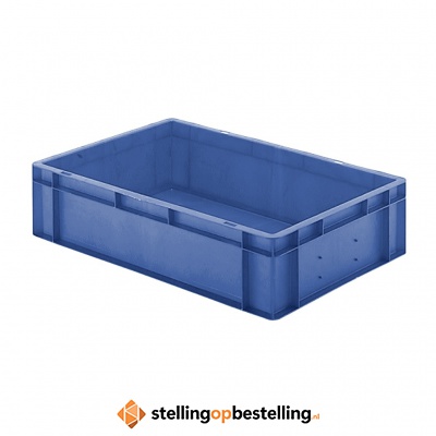 Transportkrat Euronorm plastic bak, krat TK0 600x400x145 blauw