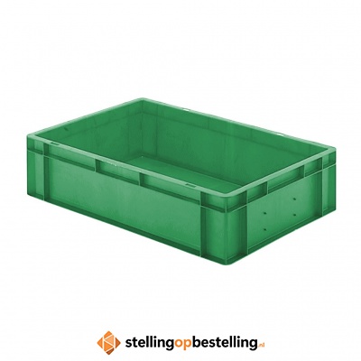 Transportkrat Euronorm plastic bak, krat TK0 600x400x145 groen