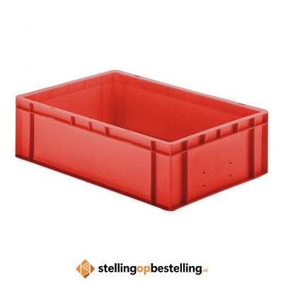 Transportkrat Euronorm plastic bak, krat TK0 600x400x175 rood