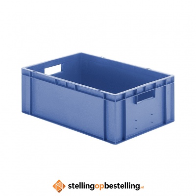 Transportkrat Euronorm plastic bak, krat TK0 600x400x210 blauw