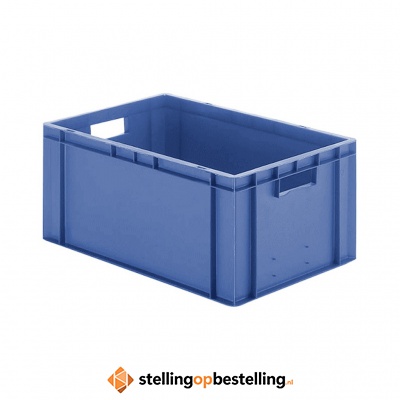 Transportkrat Euronorm plastic bak, krat TK0 600x400x270 blauw