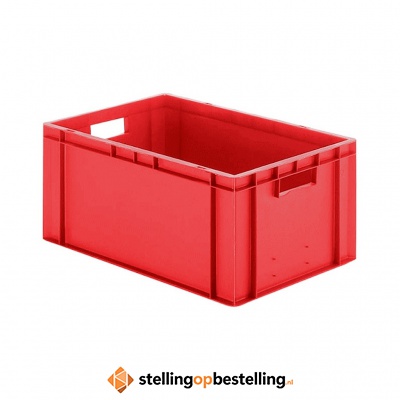 Transportkrat Euronorm plastic bak, krat TK0 600x400x270 rood