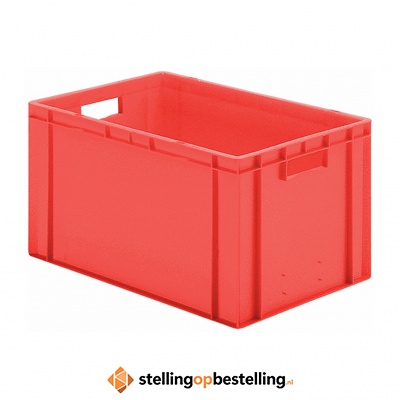 Transportkrat Euronorm plastic bak, krat TK0 600x400x320 rood