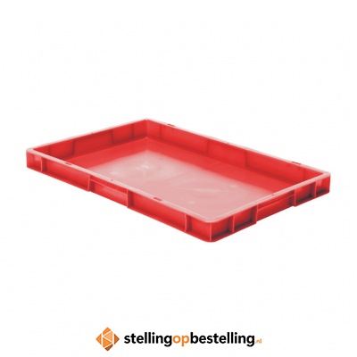 Transportkrat Euronorm plastic bak, krat TK0 600x400x50 rood