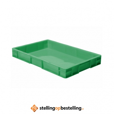 Transportkrat Euronorm plastic bak, krat TK0 600x400x75 groen