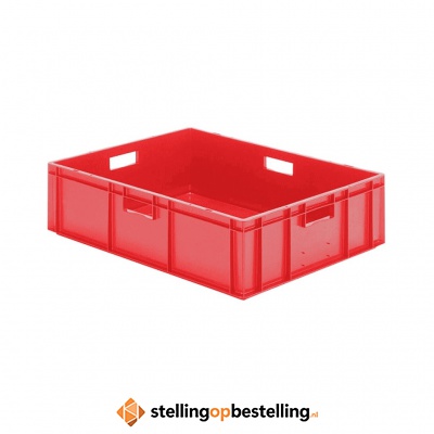 Transportkrat Euronorm plastic bak, krat TK0 800x600x210 rood