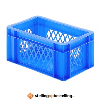 Transportkrat Euronorm plastic bak, krat TK1 300x200x145 blauw