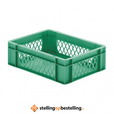 Transportkrat Euronorm plastic bak, krat TK1 400x300x120 groen