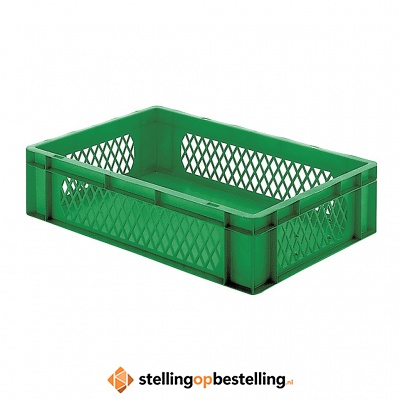 Transportkrat Euronorm plastic bak, krat TK1 600x400x145 groen